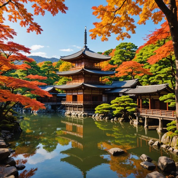 Comment organiser une visite des temples de Kyoto en automne, Japon?